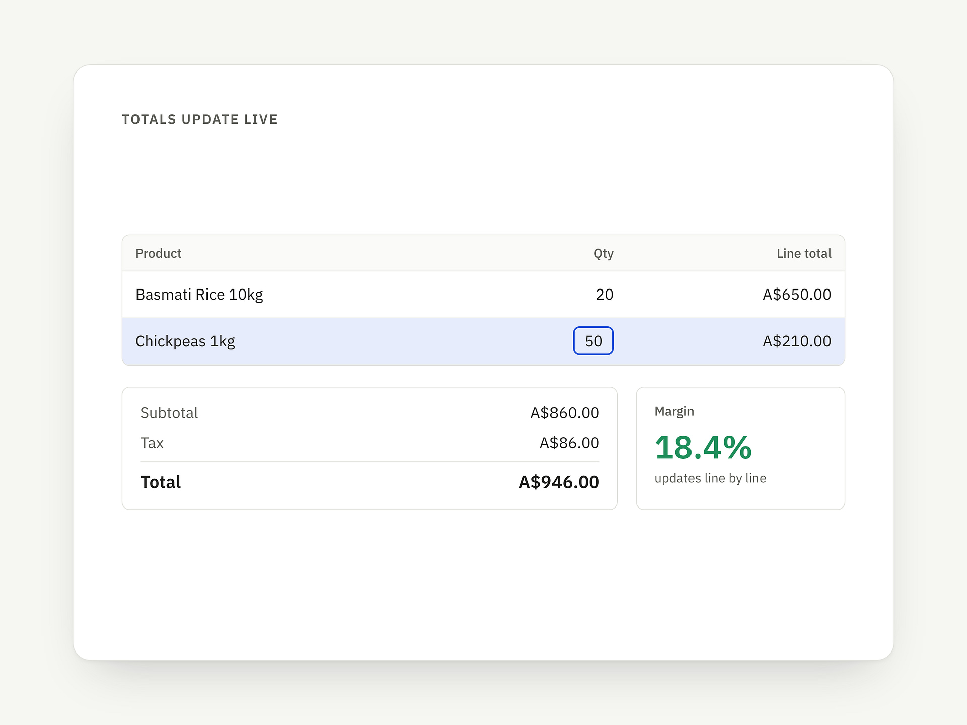 Sales order creation: point 3
