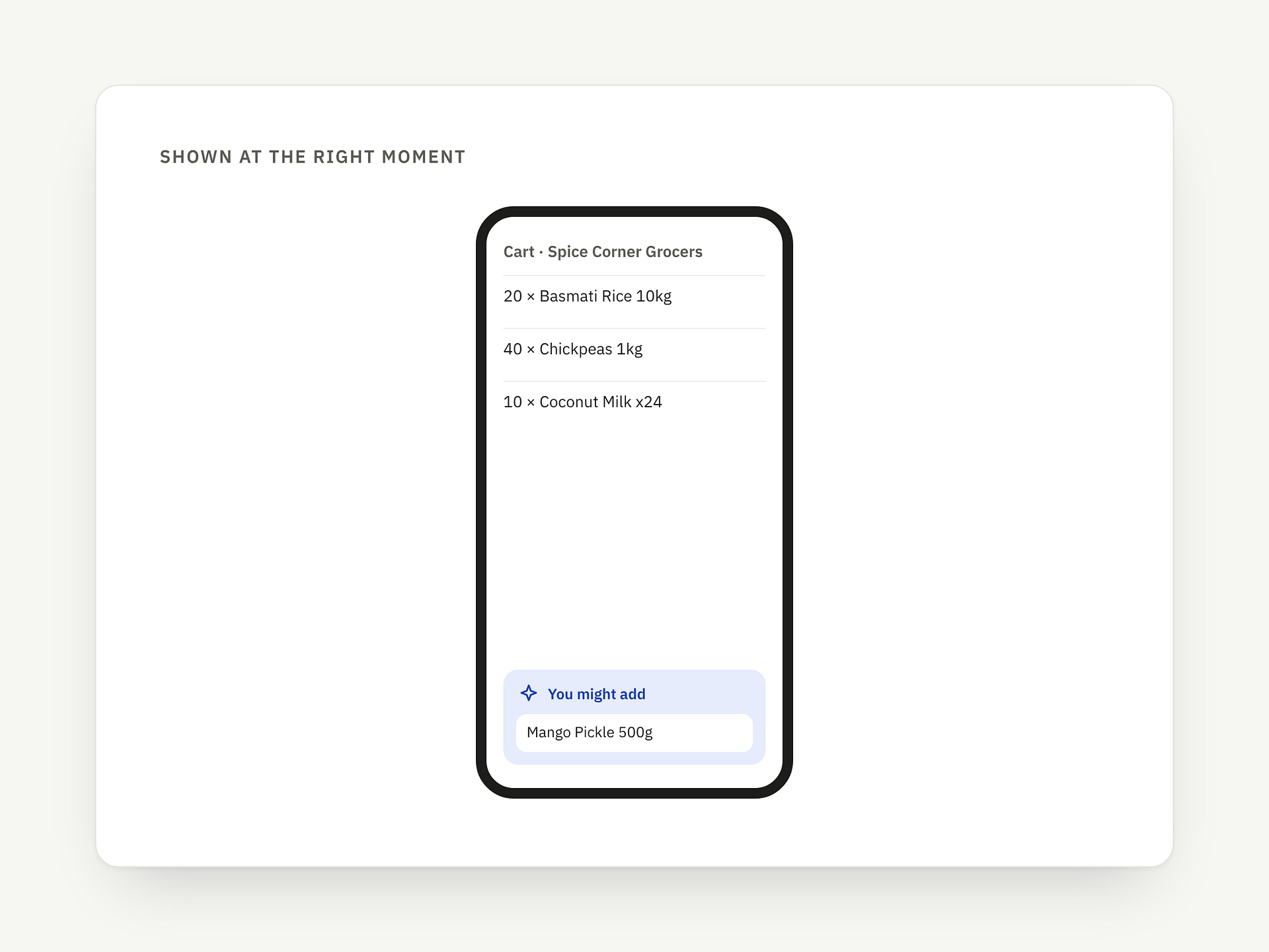 Product recommendations: point 2