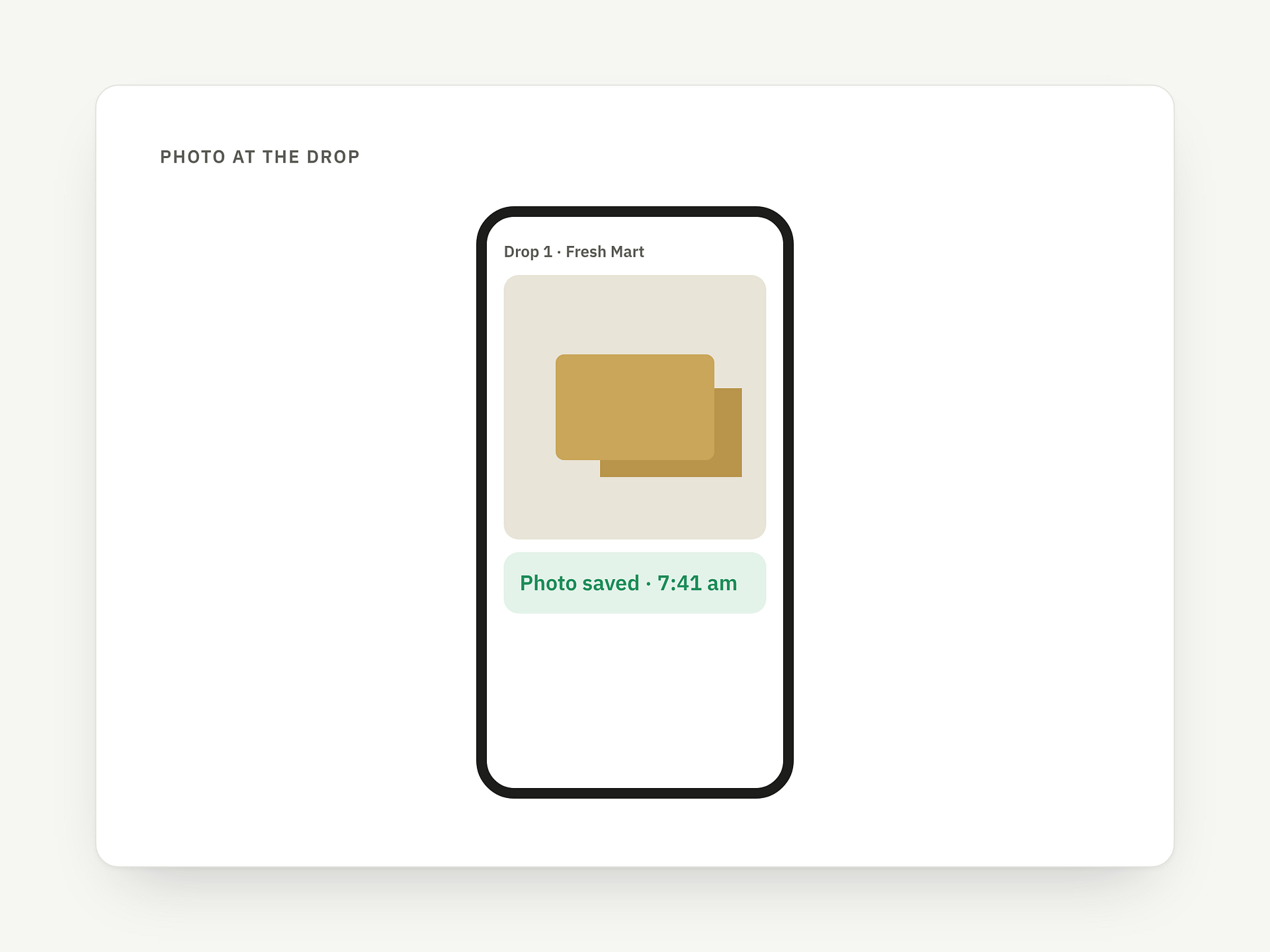 Proof of delivery: point 1